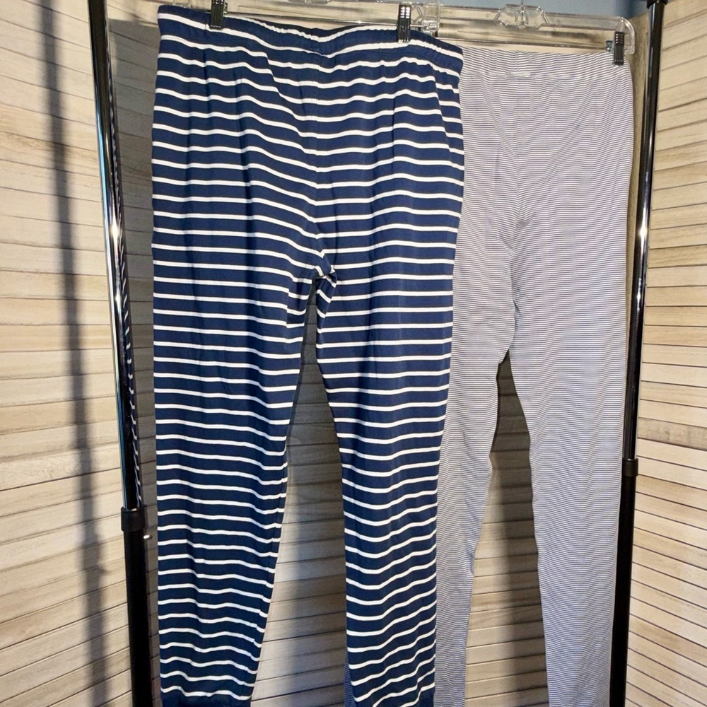 LAKE Pajamas Set of 2 Striped Lounge Jogger Pants - Size Large - EUC - Picture 4 of 7